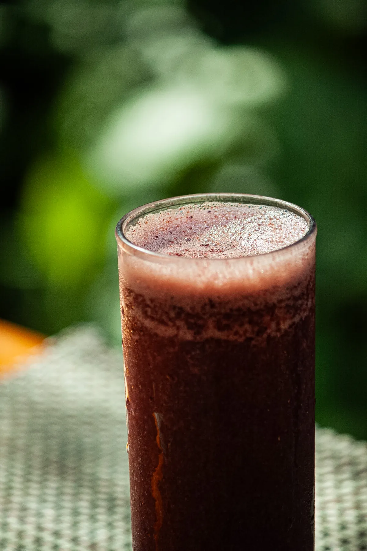 Suco natural preparado com frutas